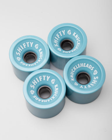 Shifty Knuckleheads Teal Longboard Wheels