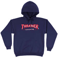 Thrasher Trademark Hood - Navy