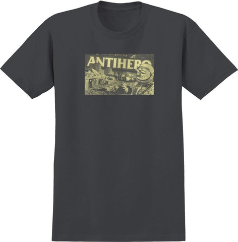 Anti Hero Space Condo T-Shirt -  Coal Peal Yellow