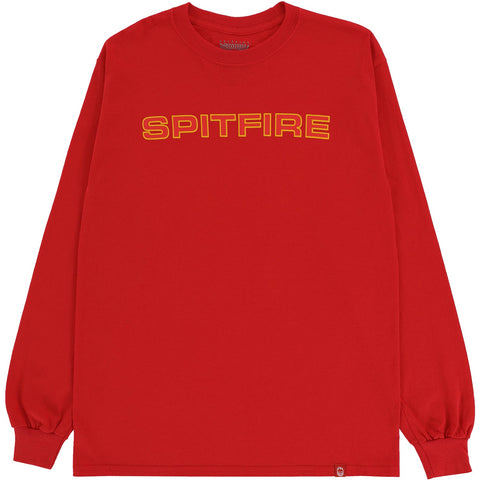 Spitfire Classic ' 87  Long Sleeve -  Red / Gold / Red