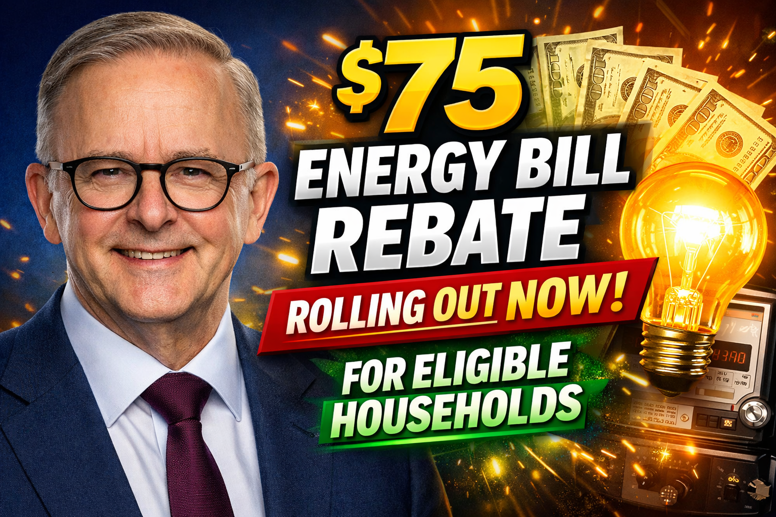 $75 Energy Bill Rebate Rolling Out Now for Eligible Households