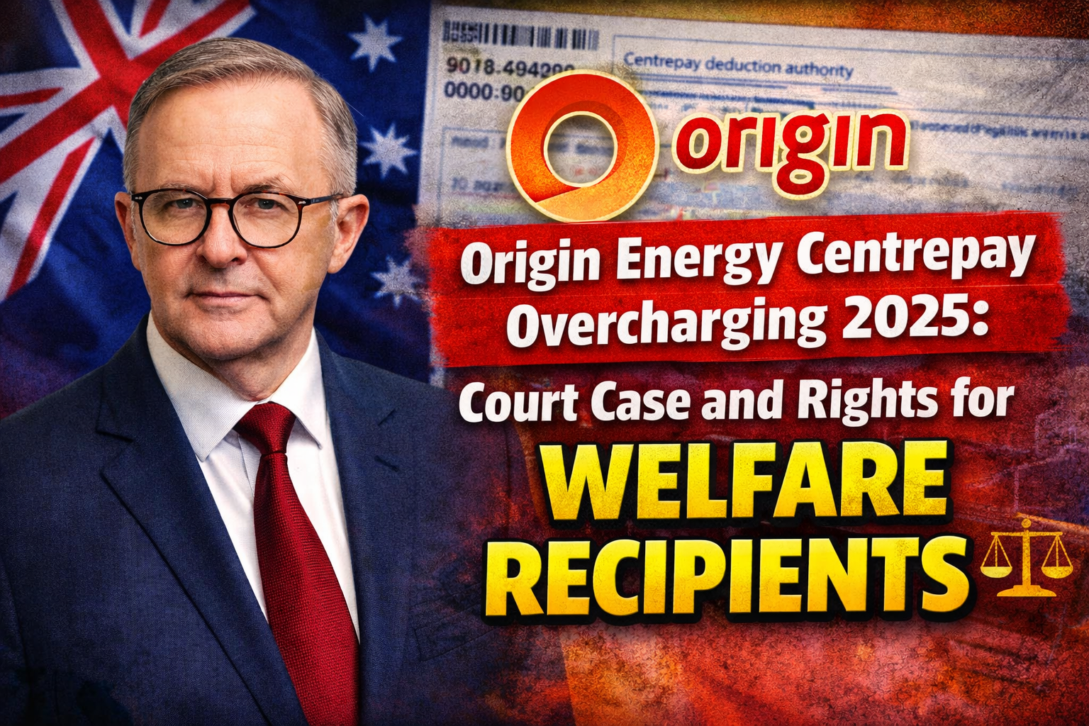 Origin Energy Centrepay Overcharging 2025 Court Case and Rights for Welfare Recipients