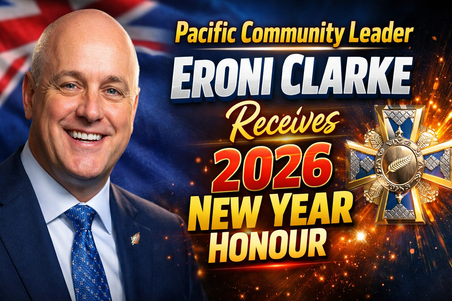 Pacific Community Leader Eroni Clarke Receives 2026 New Year Honour