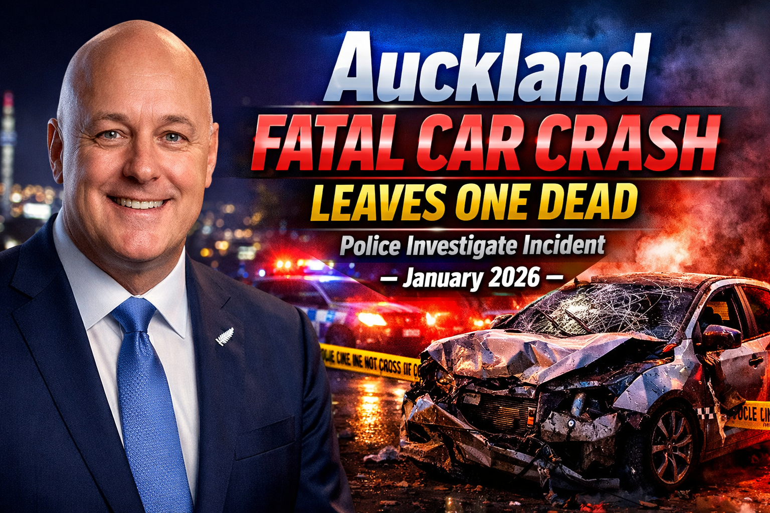 Auckland Fatal Car Crash Leaves One Dead, Police Investigate Incident – January 2026 (2)