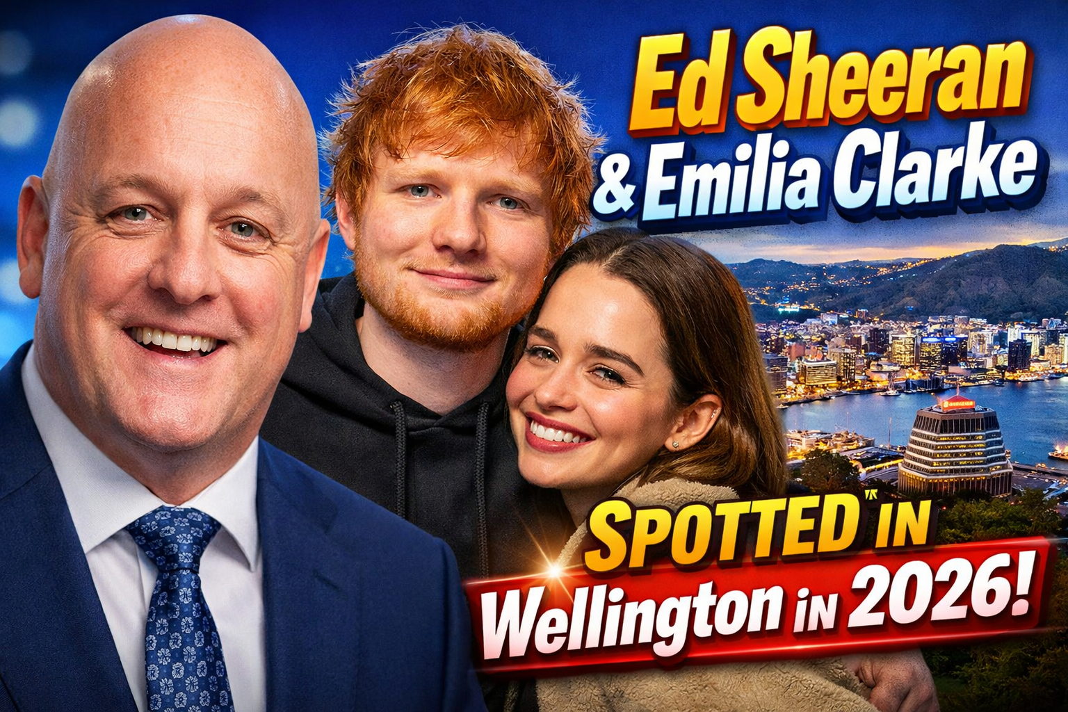 Ed Sheeran and Emilia Clarke Spotted in Wellington in 2026, Fans Buzzing