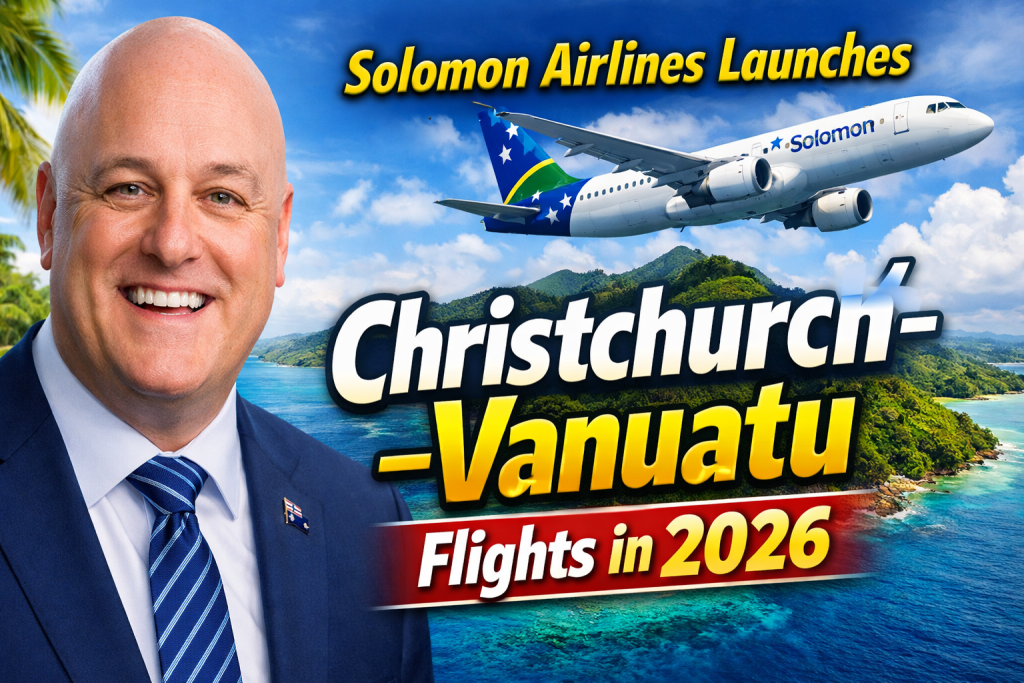 Solomon Airlines Launches Christchurch–Vanuatu Flights in 2026 Full Schedule & Travel Details