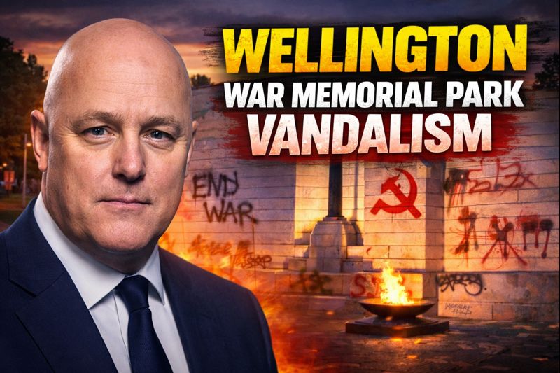 Wellington War Memorial Park Vandalism French Gift Memorial Damaged in NZ