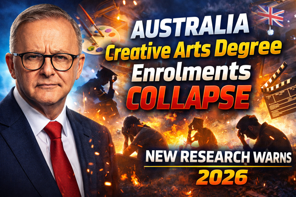 Australia Creative Arts Degree Enrolments Collapse, New Research Warns 2026