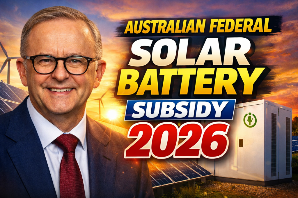 Australian Federal Solar Battery Subsidy 2026 Full Report on Rebates, Eligibility and Savings