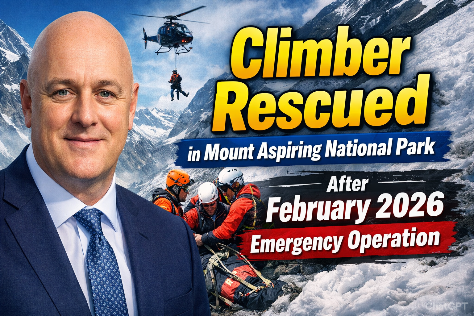 Climber Rescued in Mount Aspiring National Park After February 2026 Emergency Operation