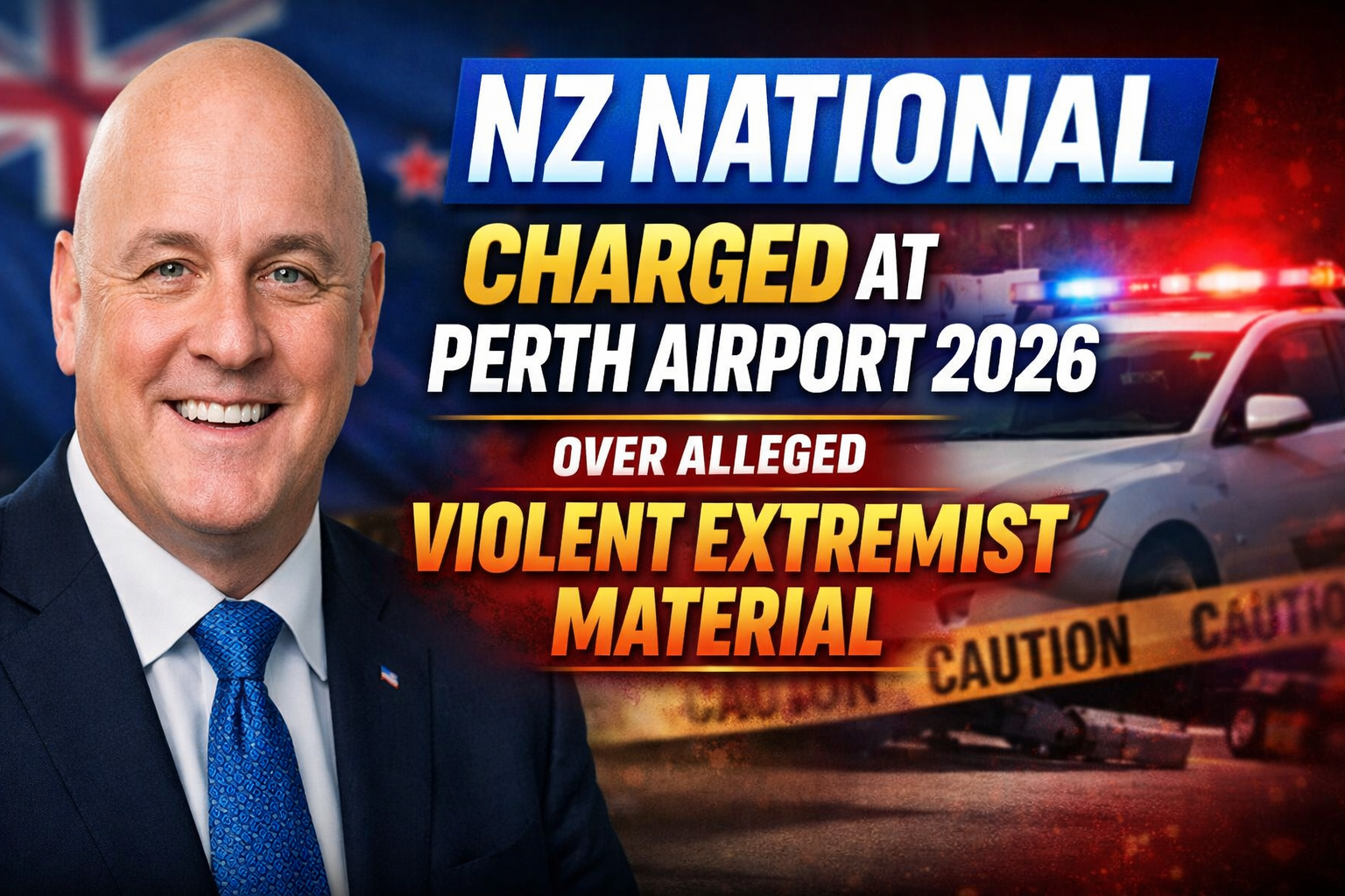 NZ National Charged at Perth Airport 2026 Over Alleged Violent Extremist Material