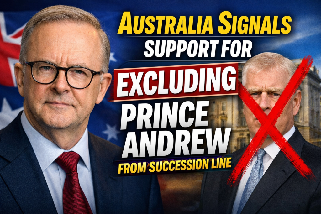 Royal Reform 2026 Australia Signals Support for Excluding Prince Andrew From Succession Line