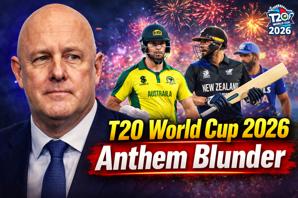 T20 World Cup 2026 Anthem Blunder Wrong New Zealand National Anthem Played Before Match