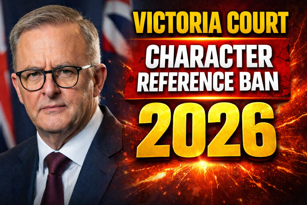 Victoria Court Character Reference Ban 2026 New VIC Sentencing Law Reforms Explained