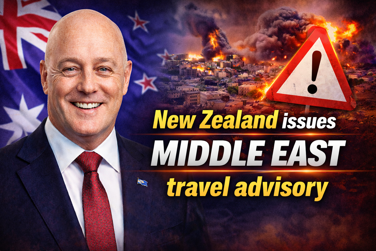 New Zealand issues Middle East travel advisory Peters tells Kiwis to depart conflict zones
